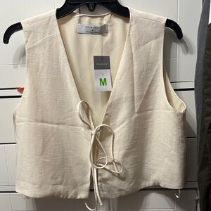 Primark Cream Tie-Front Vest Top